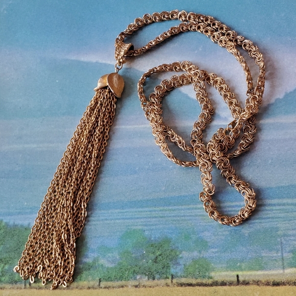 Jewelry - Long Art Nouveau inspired Tassel Necklace